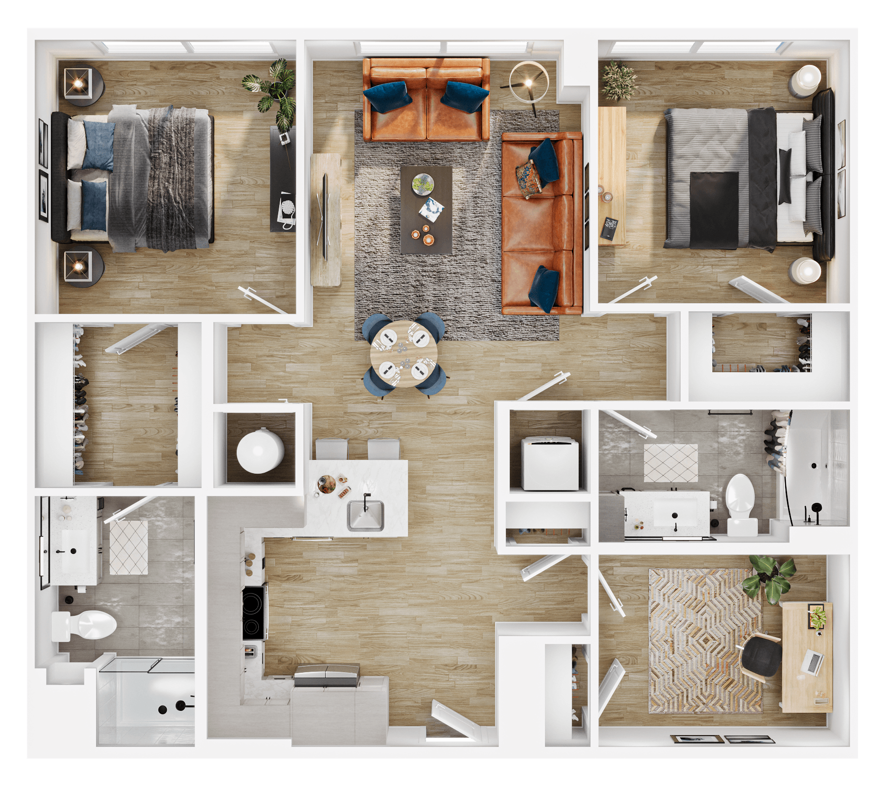 Floor plan layout diagram for B1D